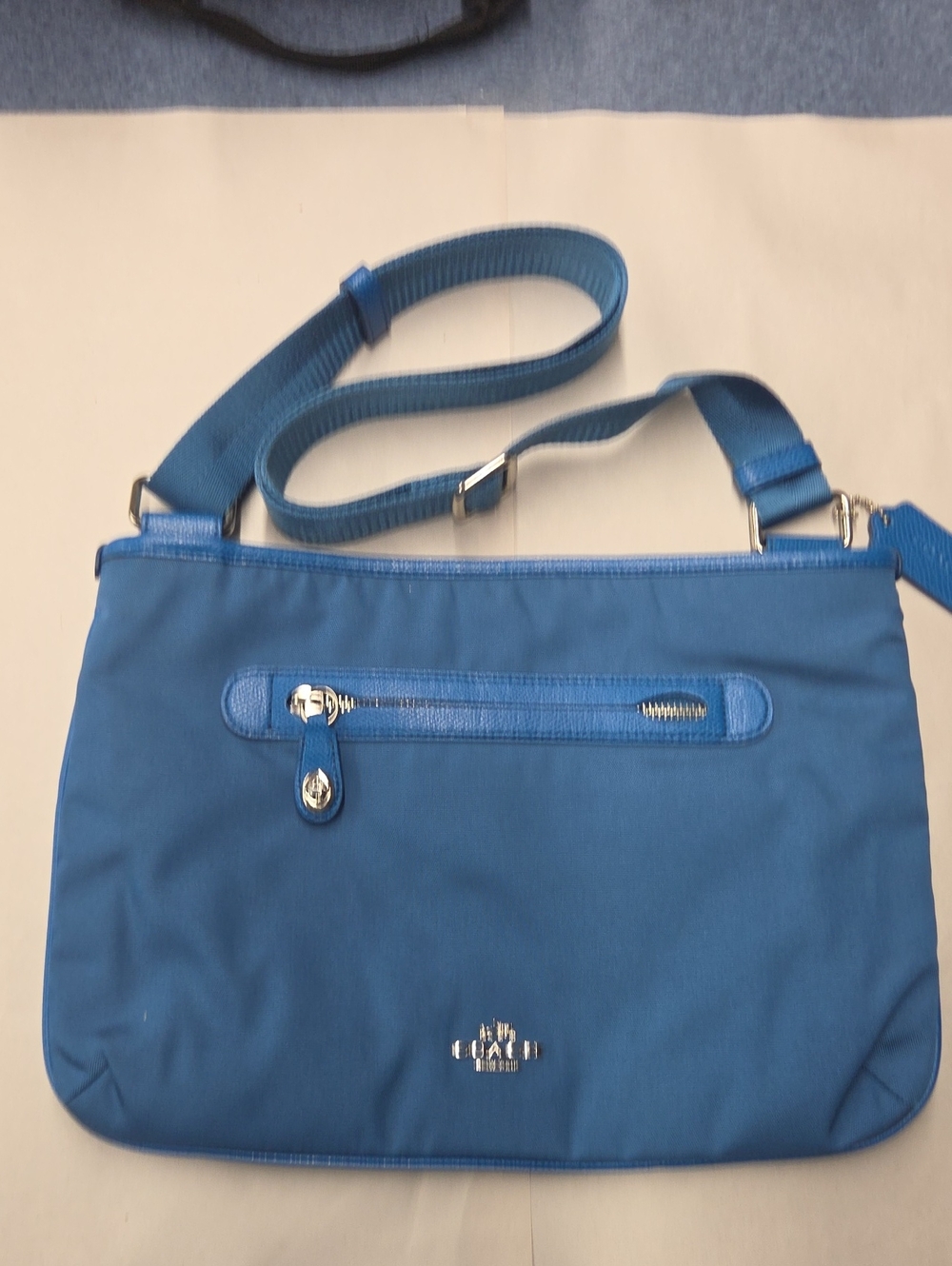 Blue Crossbody Shoulder Bag - Casual Everyday Carry